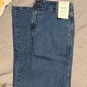 Madewell Blue Wide Leg Jeans